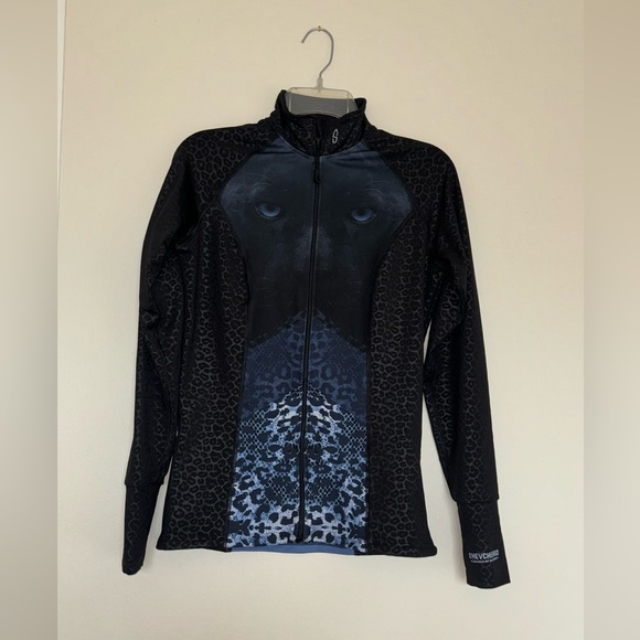 WSI LA PANTERA BLUE LEOPARD FULL ZIP LONGSLEEVE SHIRT - Picture 7 of 7
